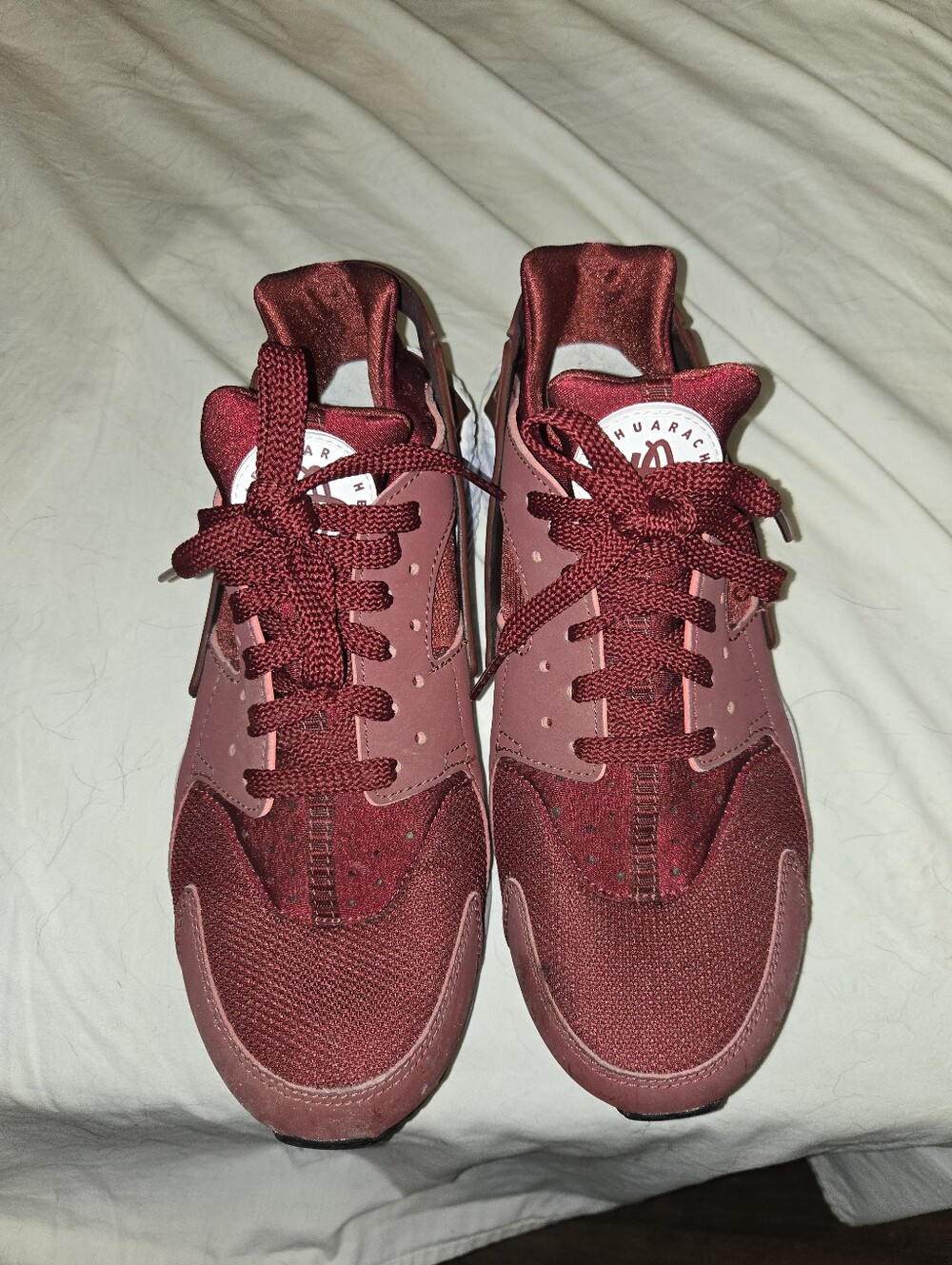 Men's Burgundy Athletic Sneakers - HUARACHE Style